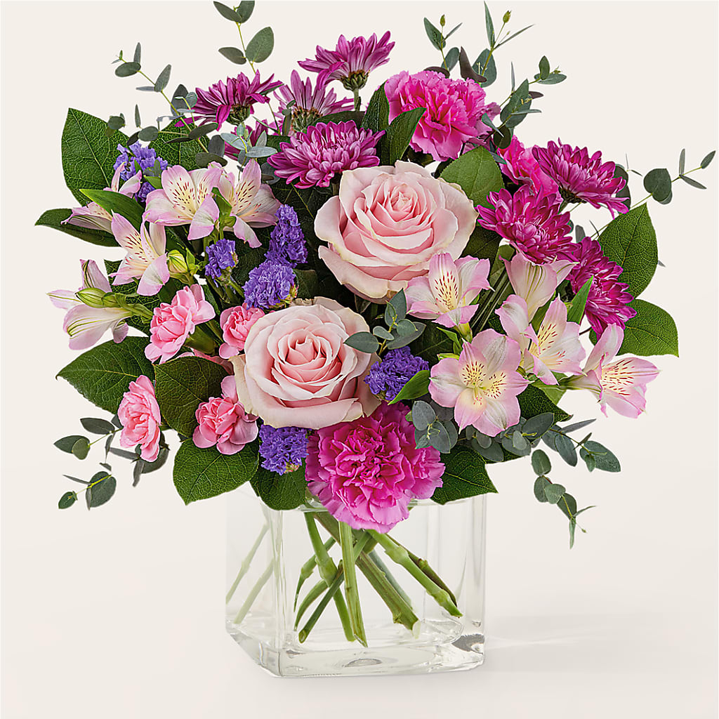Rosy Radiance Bouquet – Balloon Creations By Maria And Flower, Wilmington DE