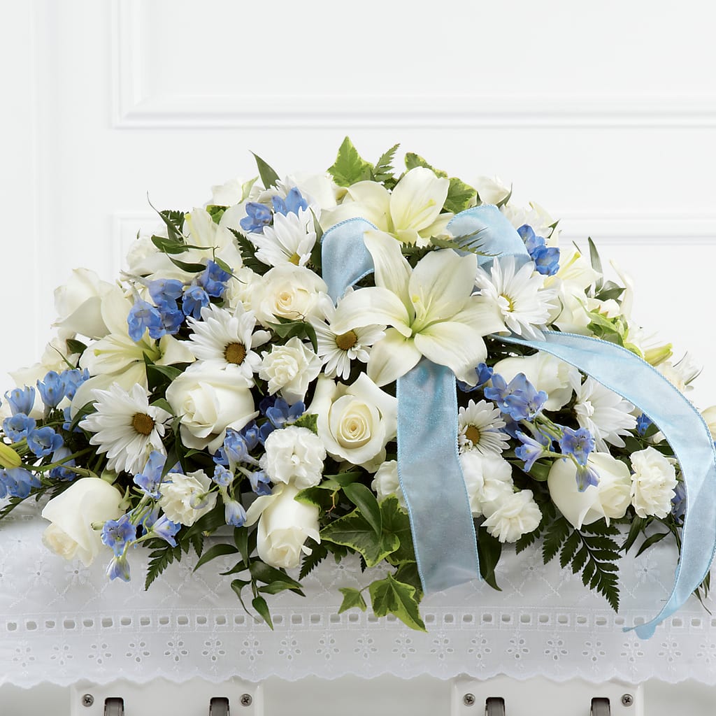 Tender Treasure Casket Spray – Balloon Creations By Maria And Flower, Wilmington DE