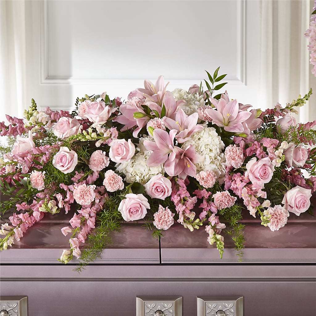 Life & Remembrance Casket Spray – Balloon Creations By Maria And Flower, Wilmington DE