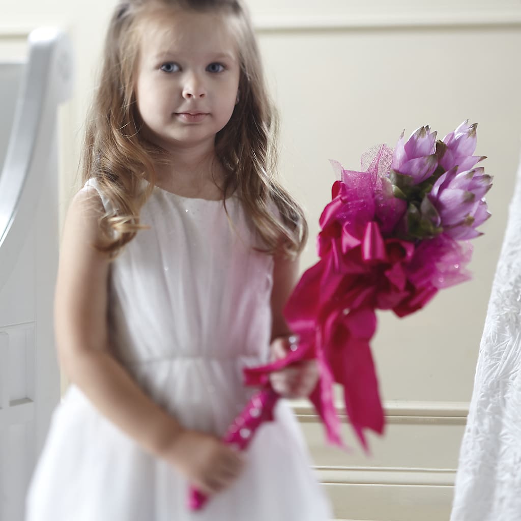 Sparkle Pink Flower Girl Bouquet – Balloon Creations By Maria And Flower, Wilmington DE