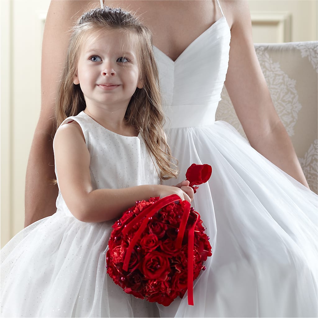 Pure at Heart Flower Girl Arrangement – Balloon Creations By Maria And Flower, Wilmington DE