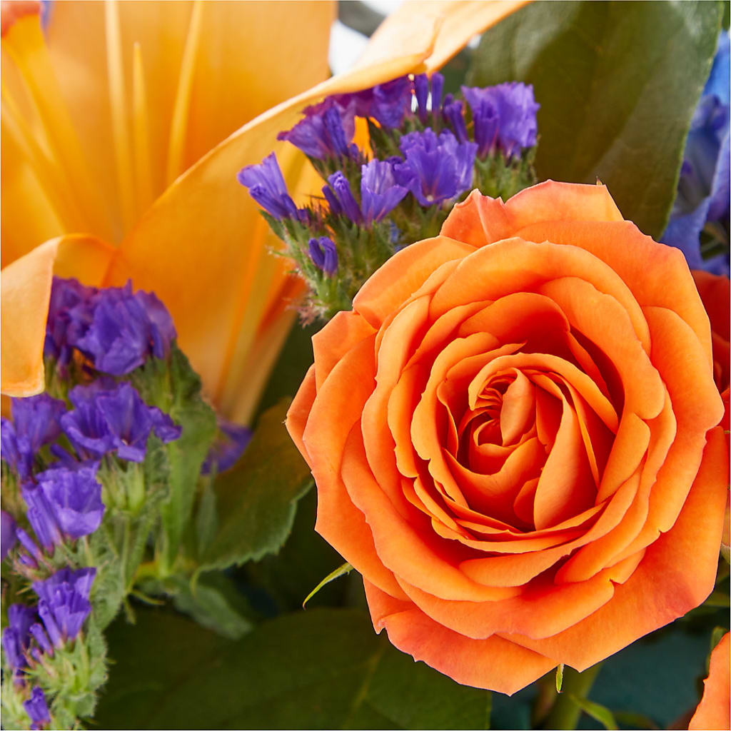 Radiant Citrus Box Bouquet –  Balloon Creations By Maria And Flower, Wilmington DE