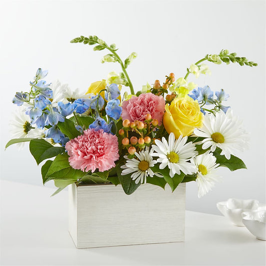 Sun Salutation Box Bouquet –  Balloon Creations By Maria And Flower, Wilmington DE
