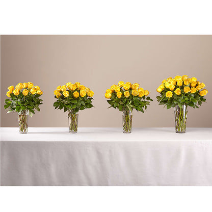 Long Stem Yellow Rose Bouquet –  Balloon Creations By Maria And Flower, Wilmington DE