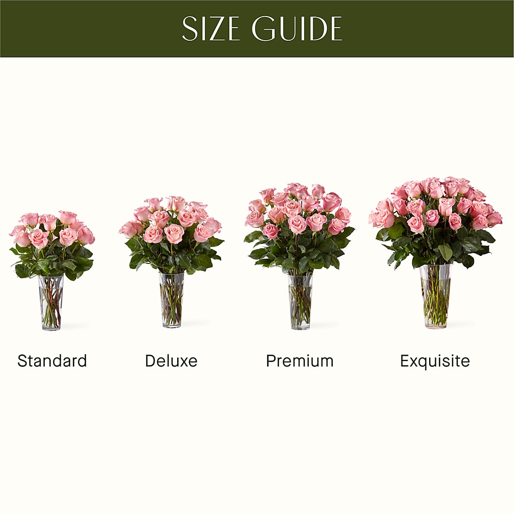 Long Stem Pink Rose Bouquet –  Balloon Creations By Maria And Flower, Wilmington DE