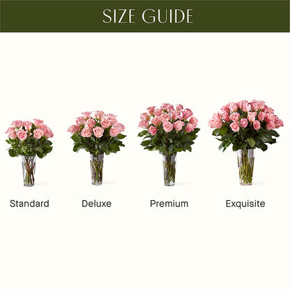 Long Stem Pink Rose Bouquet –  Balloon Creations By Maria And Flower, Wilmington DE