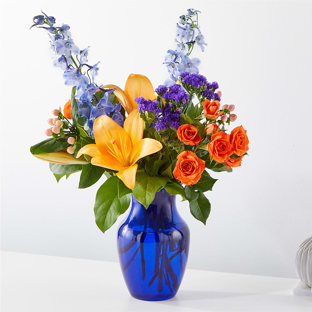 Radiant Citrus Bouquet –  Balloon Creations By Maria And Flower, Wilmington DE