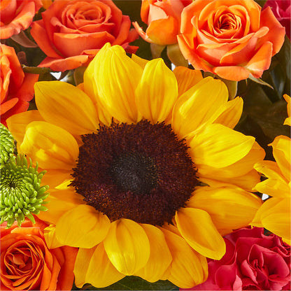 Sun-drenched Blooms Box Bouquet –  Balloon Creations By Maria And Flower, Wilmington DE