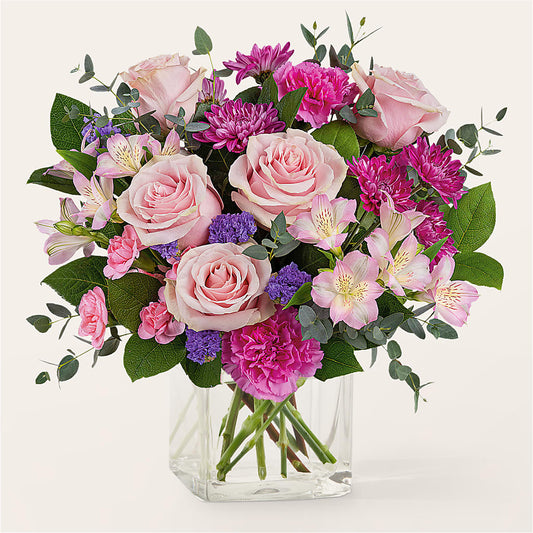Rosy Radiance Bouquet –  Balloon Creations By Maria And Flower, Wilmington DE