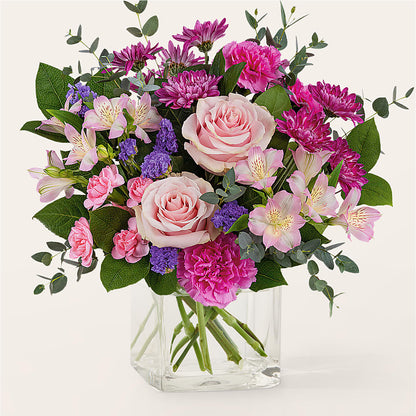 Rosy Radiance Bouquet –  Balloon Creations By Maria And Flower, Wilmington DE