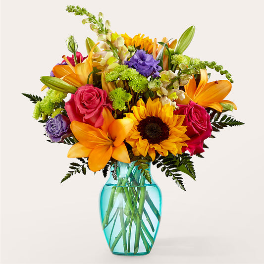 Double Rainbow Bouquet –  Balloon Creations By Maria And Flower, Wilmington DE