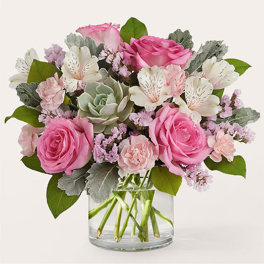 Dusty Rose Bouquet –  Balloon Creations By Maria And Flower, Wilmington DE