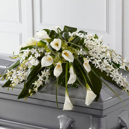 Angel Wings Casket Spray –  Balloon Creations By Maria And Flower, Wilmington DE