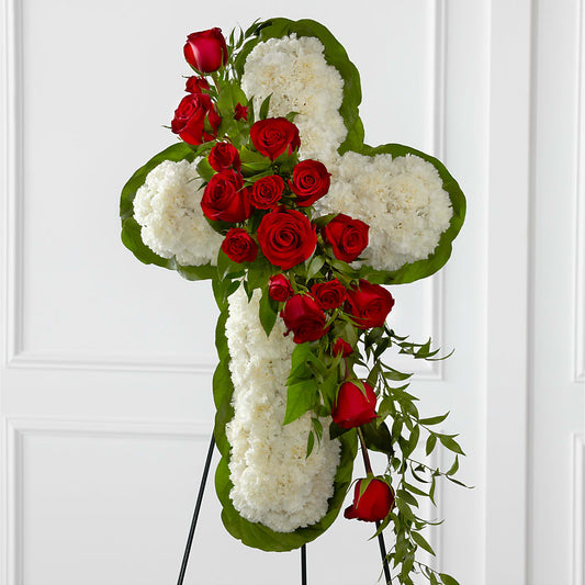 Floral Cross Easel –  Balloon Creations By Maria And Flower, Wilmington DE