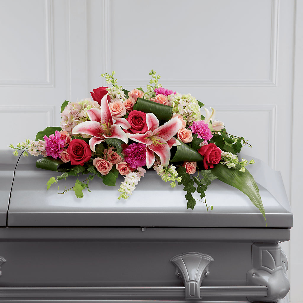 Splendid Grace Casket Spray –  Balloon Creations By Maria And Flower, Wilmington DE