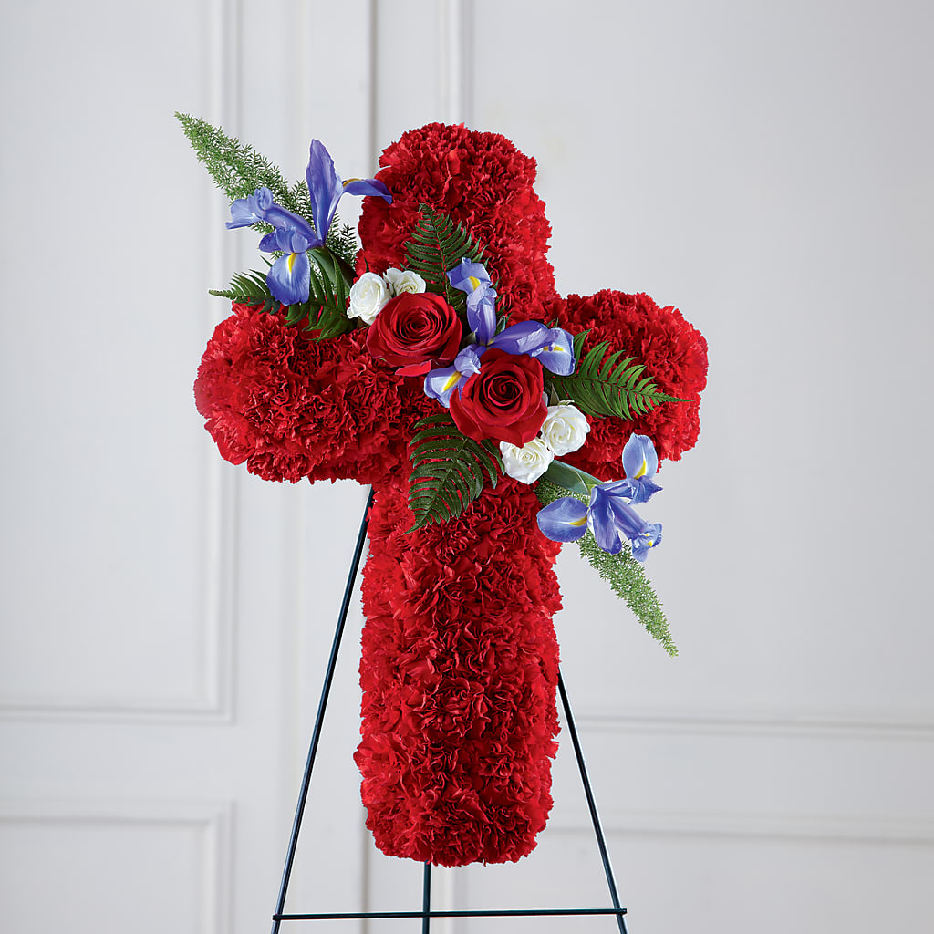 Faithful Hero Floral Cross –  Balloon Creations By Maria And Flower, Wilmington DE