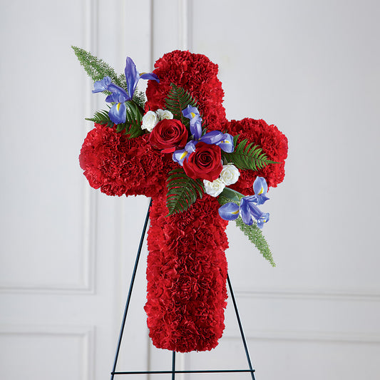 Faithful Hero Floral Cross –  Balloon Creations By Maria And Flower, Wilmington DE