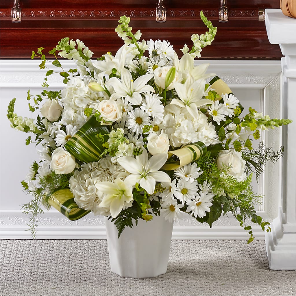 Thoughts of Tranquility Floor Basket –  Balloon Creations By Maria And Flower, Wilmington DE