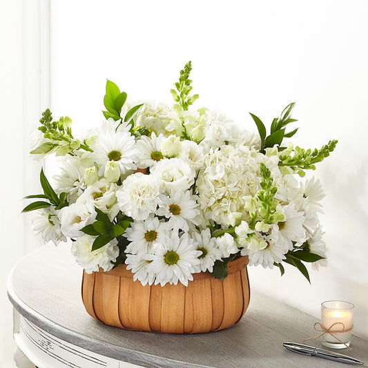 Pure Ivory Basket –  Balloon Creations By Maria And Flower, Wilmington DE