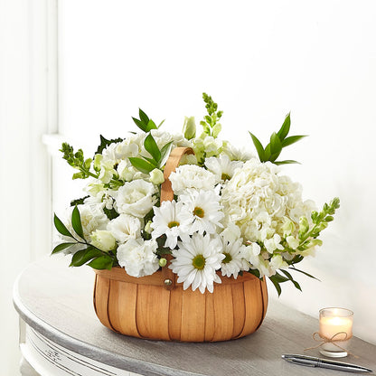 Pure Ivory Basket –  Balloon Creations By Maria And Flower, Wilmington DE