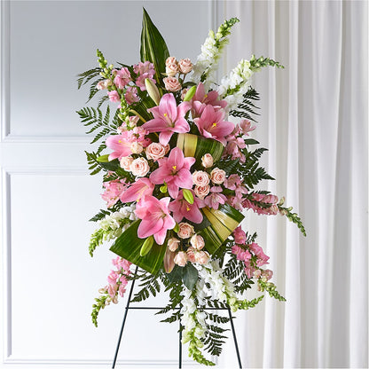Elegant Embrace Standing Spray –  Balloon Creations By Maria And Flower, Wilmington DE