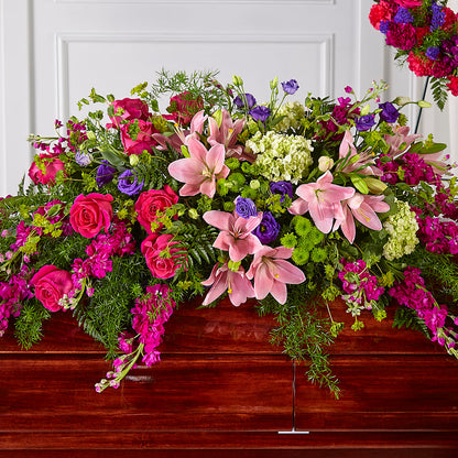 Radiant Tribute Casket Spray –  Balloon Creations By Maria And Flower, Wilmington DE