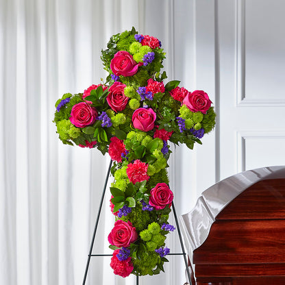 Tribute Rose Floral Cross –  Balloon Creations By Maria And Flower, Wilmington DE