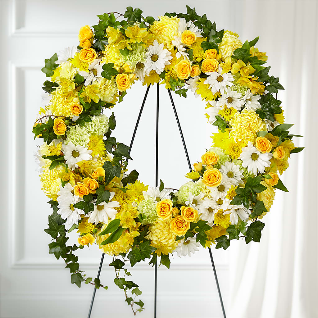 Golden Remembrance Wreath –  Balloon Creations By Maria And Flower, Wilmington DE