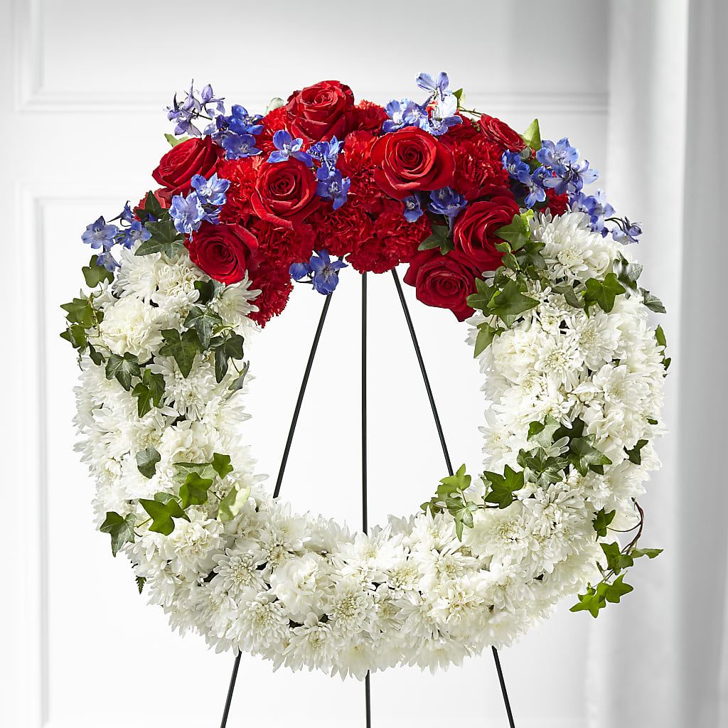 Patriotic Passion Wreath –  Balloon Creations By Maria And Flower, Wilmington DE