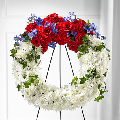 Patriotic Passion Wreath –  Balloon Creations By Maria And Flower, Wilmington DE