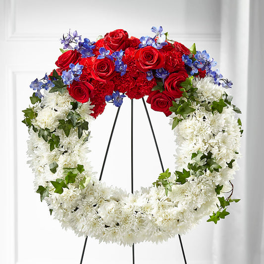 Patriotic Passion Wreath –  Balloon Creations By Maria And Flower, Wilmington DE