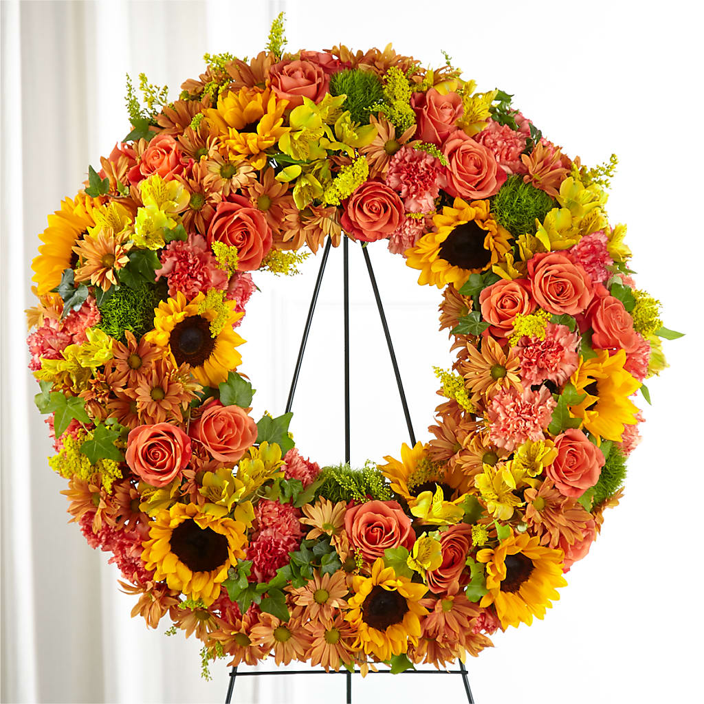 Autumnal Memories Wreath (Standard) –  Balloon Creations By Maria And Flower, Wilmington DE
