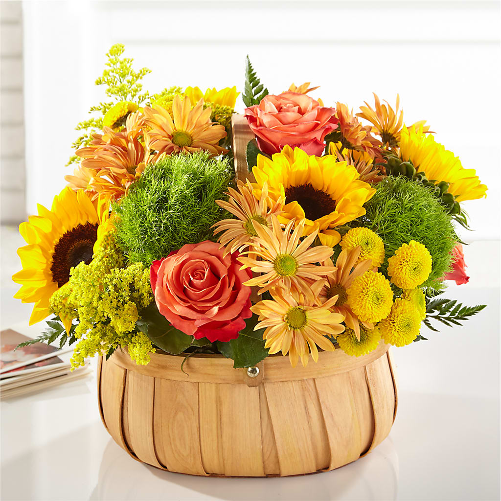 Harvest Sunflower Basket –  Balloon Creations By Maria And Flower, Wilmington DE