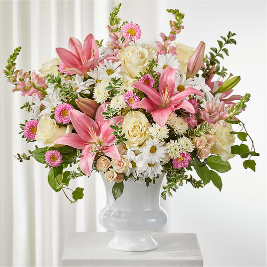Empathetic Blooms Urn Arrangement –  Balloon Creations By Maria And Flower, Wilmington DE