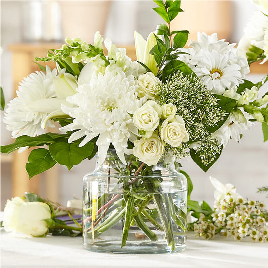 Classic Ivory – A Florist Original –  Balloon Creations By Maria And Flower, Wilmington DE