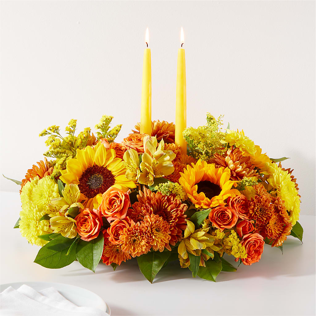 Autumn Harmony Centerpiece –  Balloon Creations By Maria And Flower, Wilmington DE