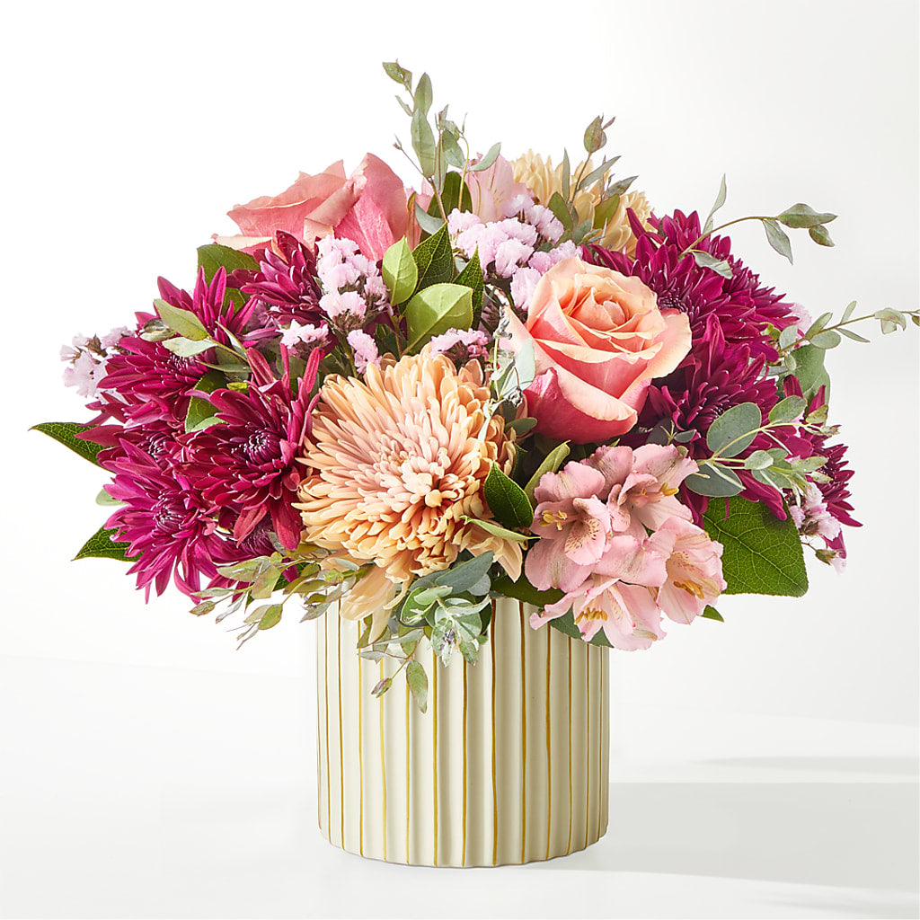 Berry Cobbler Bouquet with Ivory Vase –  Balloon Creations By Maria And Flower, Wilmington DE