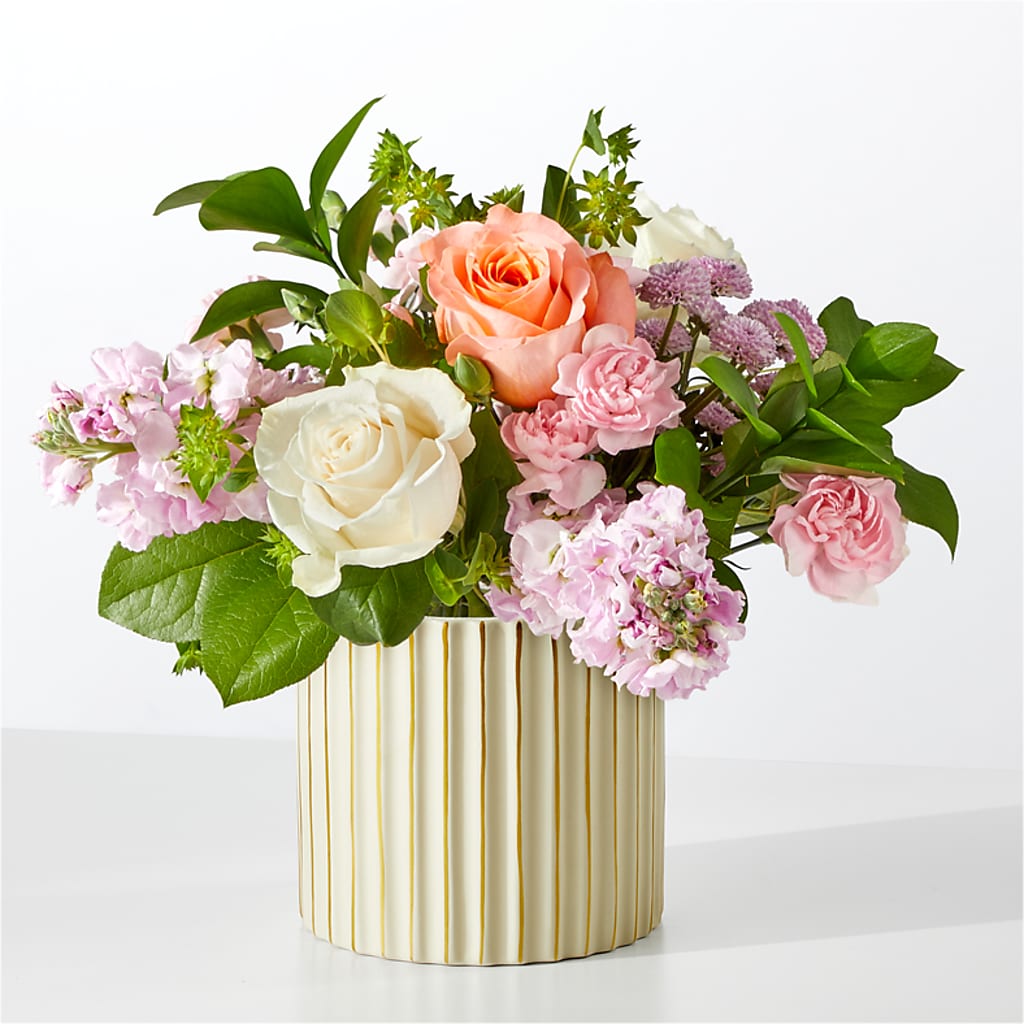 French Market Bouquet with Ivory Vase –  Balloon Creations By Maria And Flower, Wilmington DE