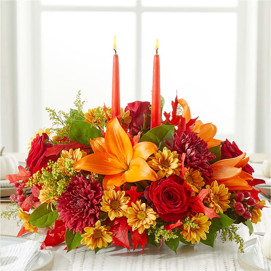 Autumn's Embrace Centerpiece –  Balloon Creations By Maria And Flower, Wilmington DE
