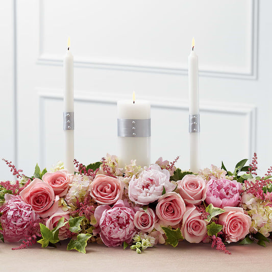 Worldwide Romance Unity Candle Arrangement –  Balloon Creations By Maria And Flower, Wilmington DE